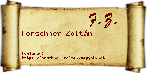 Forschner Zoltán névjegykártya